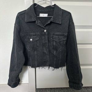 Mango Cropped Denim Jacket